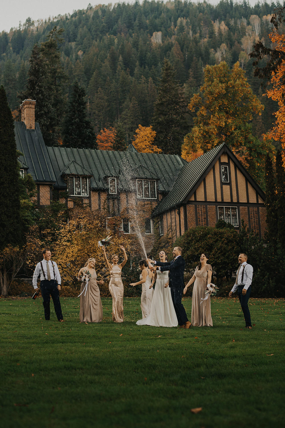 Wedding Party at Blaylock Mansion in Nelson BC