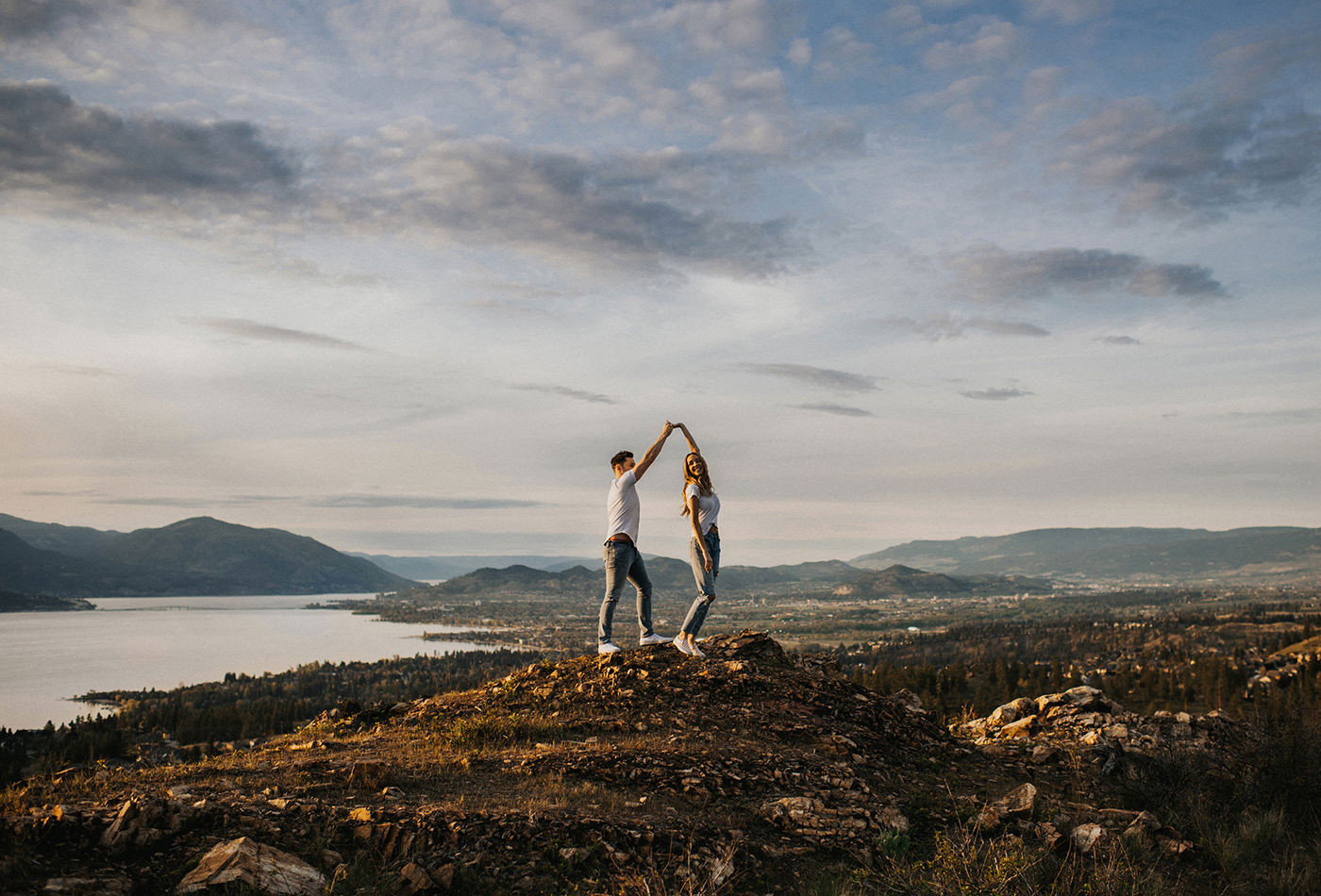 Kelowna Mountain Top Engagement Session