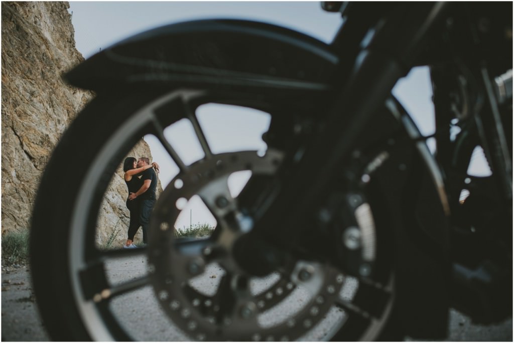 Awesome Motorcycle engagement photo