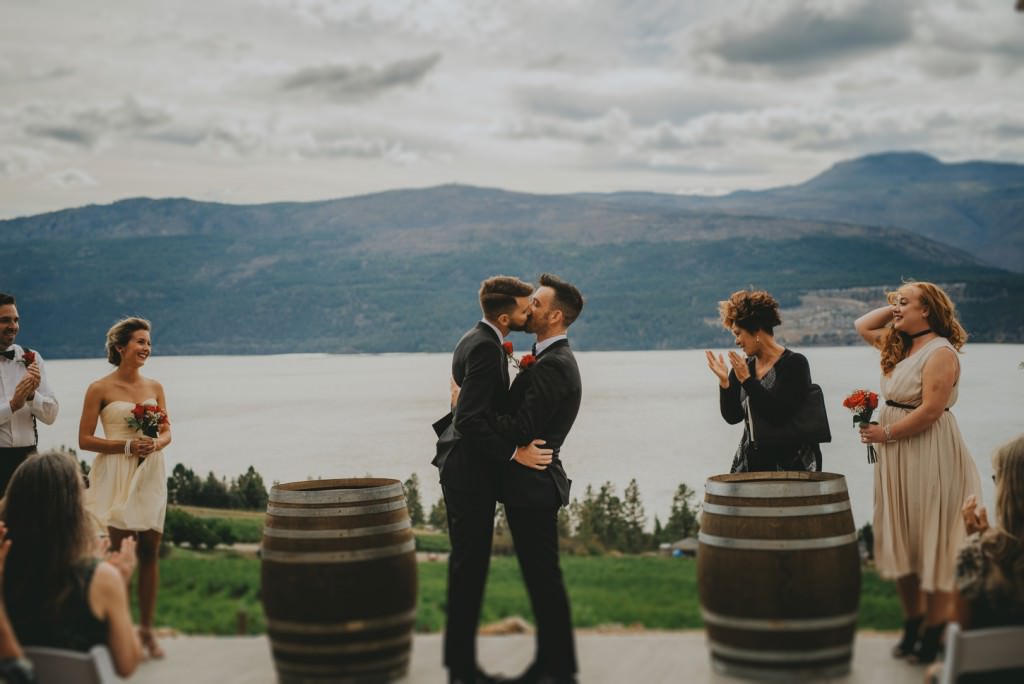 Wedding Ceremony at 50th Parallel Estate Winery