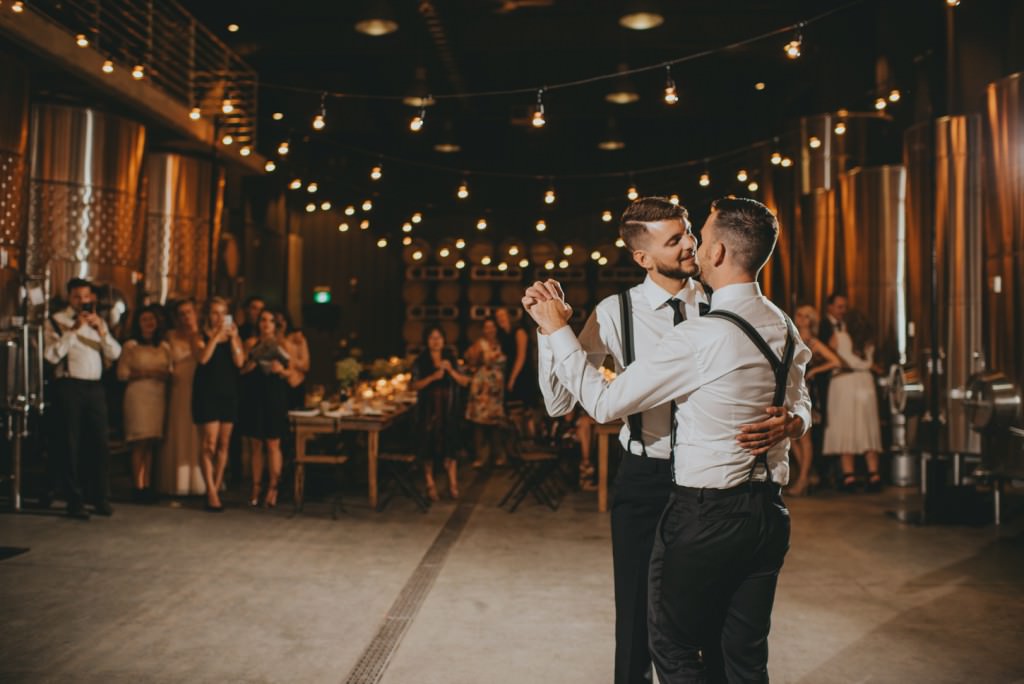 Same Sex Wedding at 50th Parallel Winery