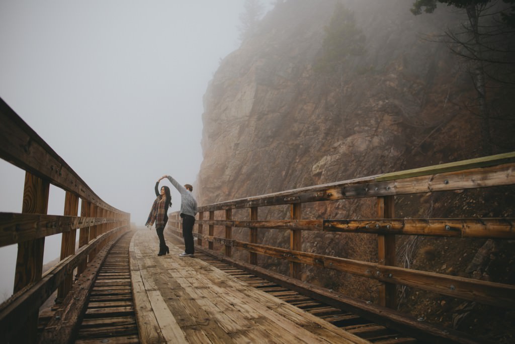 Foggy Mountain Engagement session