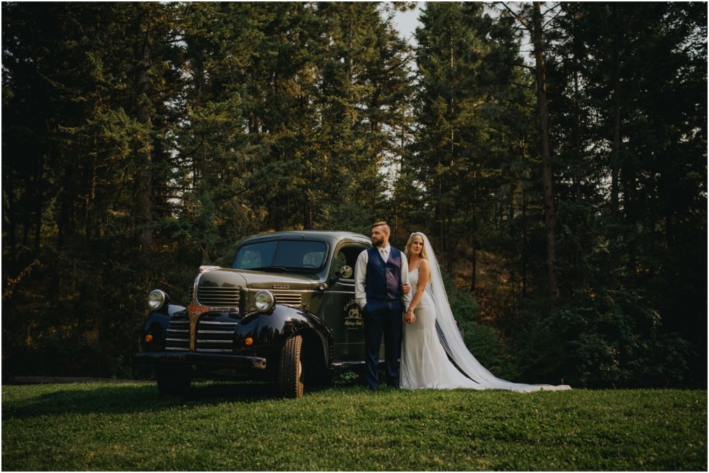 Classic Dodge Truck Wedding Photo