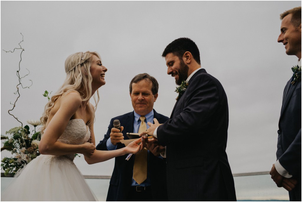 Vancouver rooftop ceremony wedding