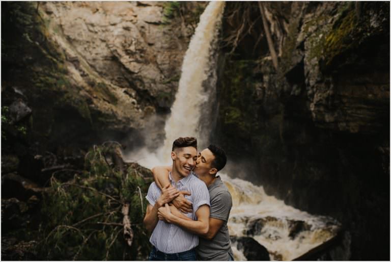Kelowna Waterfall Engagement – M&J
