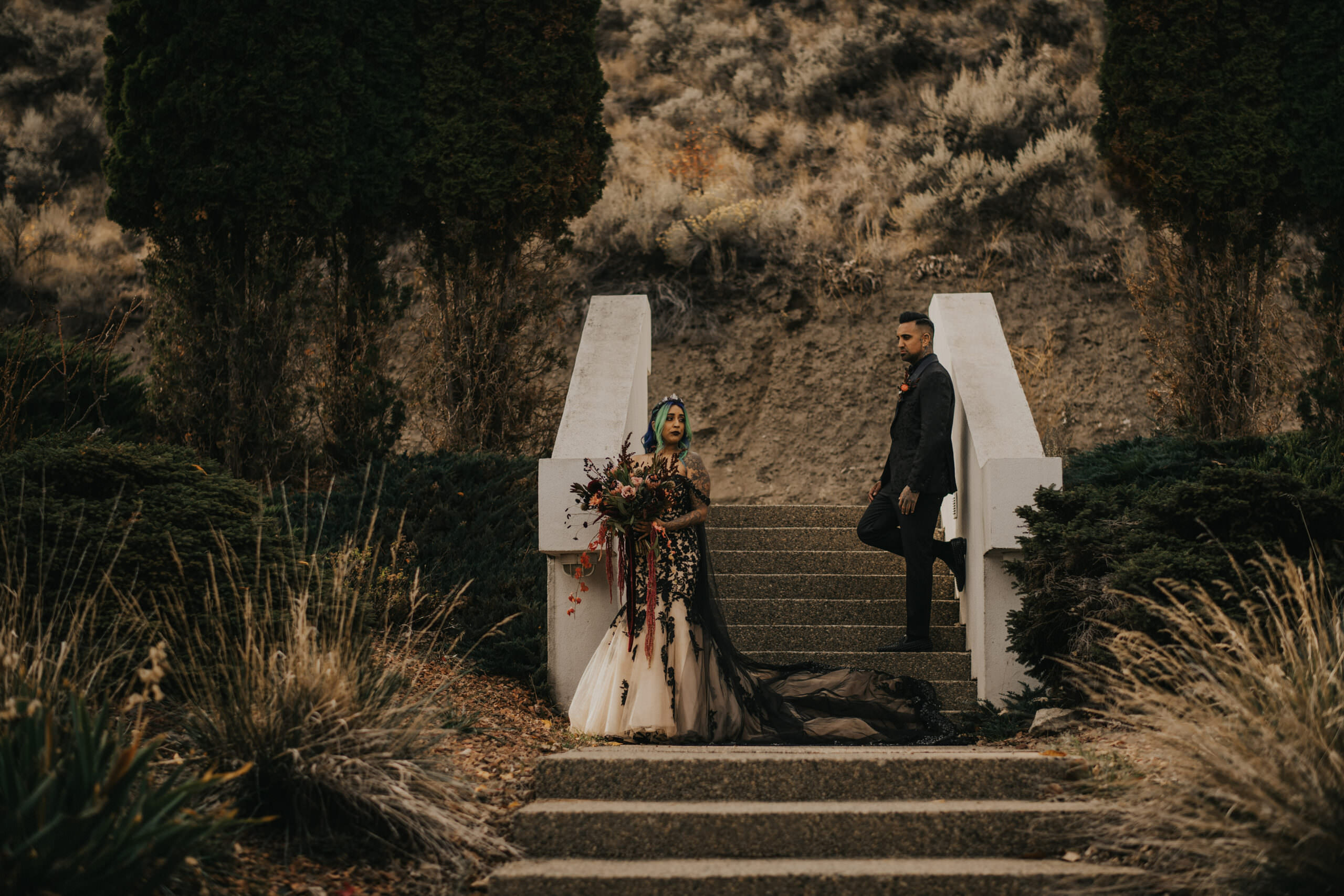 Dark and Moody Gothic Wedding Photography